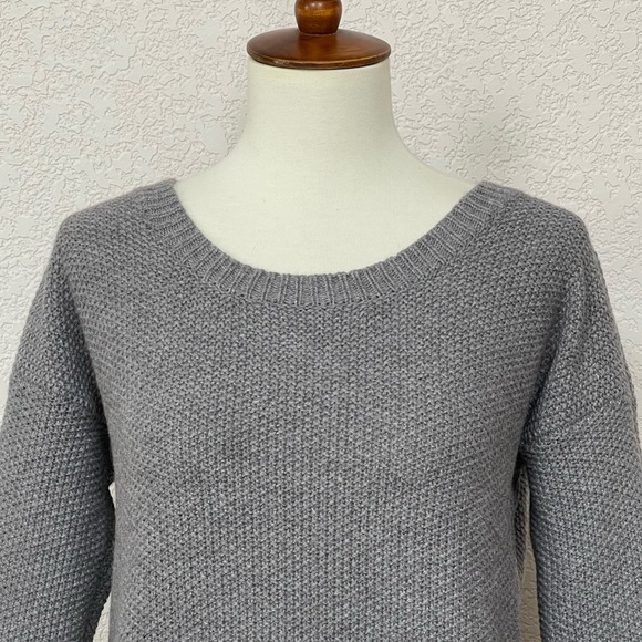 Madewell Wallace grey honeycomb pullover sweater - Picture 3 of 4